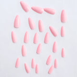 Popxstar 24PCS Medium Stiletto Pink Ballectcor e Tip Press on Nails Full Cover Fake Nail Set For Girl Mother Women Gift