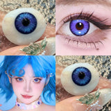 Popxstar 1Pair Colored Contact Lenses Cosplay Red Blue Purple Green Brown Grey Anime Lenses Halloween Beauty Cosmetic for Eye