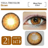 Popxstar  -1pair(2pcs) Color Contact Lenses Halloween Beautiful Eye Cosmetic Cosplay Contact Lens Multicolored Art lens (Dia:14.5m)