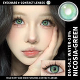Popxstar NEW 1pair Gray Contact Lens for Eyes Hybrid Natural Colorful Lenses 14.2mm Colorful Eyes Lenses Cosmetic Yearly Use