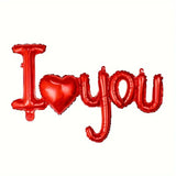 Popxstar 1pc Conjoined Letters I Love You Foil Balloon Romantic Inflatable Decor for Mother's Day,Birthday,Wedding,Anniversary Party
