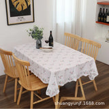 Fabric Rural Cotton Pure White Embroidered Rectangular Round Tablecloth Coffee Table Piano Multipurpose Cover Towel Dining Table