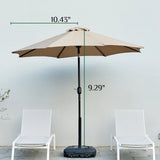 Popxstar Outdoor Patio Umbrella UV Protection For Garden Sturdy Structure All Weather Outdoor Umbrellas For Backyard Pool Holidays