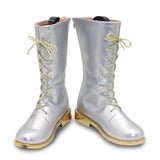 Popxstar Zoey Cosplay Shoes Silvery Boots Game KPop Role Play Performance Props For Women Girls