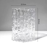 Extremely frozen glacier thick glass vase hydroponics dried flowers flower arrangement desktop ornament decoration home hotel