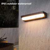 Waterproof LED Solar Lights Energy-Saving Drill-Free Solar Powered Lamp Three-Color Walled Lighting Outdoor Solar Lights