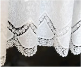Popxstar Vintage Embroider Fabric Curtain Blackout Curtains  Kitchen Bedroom Bathroom Cabinet Home Decor Rod Pocket Cafe Short 1 Panel