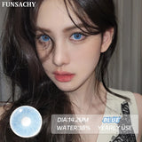 Popxstar  1pair Colorcon Contact Lenses Green Color Lens Natural Brown Eye Contacts Gray Pupils Beautiful Cosmetic Yearly Lenses