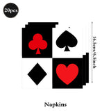 Popxstar  Casino Party Decoration Dice Balloon Lucky 7 Foil Balloon Latex Poker Balloons Casino Poker Party Las Vegas Wedding Decorations