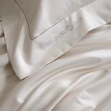 Popxstar  1200TC Egyptian Cotton Luxury Solid Color Hotel Style Satin Silky Bedding Set Duvet Cover Flat/Fitted Bed Sheet Pillowcases 4Pcs