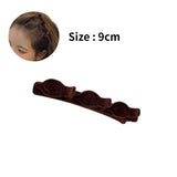 Popxstar 1/2pcs Flocked Bangs Hair Clip Black Headwear Women Cute Barrettes Hairgrip Alice Braided Fashion Hairpins Hair Accessories