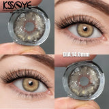 Popxstar  2Pcs Best Selling Contacts Colored Lenses Myopia Degree -0.00 to -8.00 Blue Green Grey Series Soft Lens EyeBeauty Pupil
