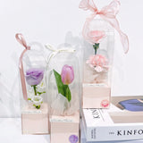 Popxstar 1Pc Transparent Rose Flower Box Plastic Cake Packaging Box Florist Wrapping Boxes DIY Wedding Valentine's Day Gift Box