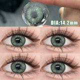 Popxstar  2pcs Color Contact Lenses Pupil Blue Nature High Quality Myopic  Lens Green  Eyes Beauty Makeup Lens Yearly Free Delivery