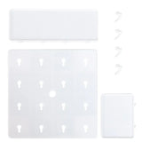 Popxstar Punch-free Plastic Hole Board Wall Shelf Organizer Without Drilling Kitchen Bedroom Wall Hanging Pegboard Wall Shelf Rack Holder