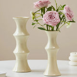 Creative bamboo joint ceramic vase hydroponics dried flowers flower arrangement desktop ornament home office decoration