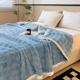 Popxstar New Imitation Rabbit Velvet Autumn Warm Blanket Soft Fluffy Coral Fleece Sofa Blanket Warmth Throw Blankets for Lap Bed Sheets