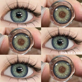 Popxstar  1 Pair 14.5MM Large Diameter Color Contact Lenses Big Eyes Black Contacts For Eyes Brown Lenses Cosmetic Contact Lenses