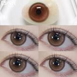 2pcs Contact Lenses With Graduation Natural Gray Large Pupils Black Contacts Colored Pupils  Brown Beautful Contact Lense