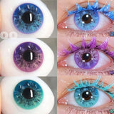 Prussian Blue Color Contact Lenses Cosplay Softlens for Eyes Lenses Eyecontacts with Myopia Fast Shipping