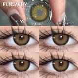 Popxstar  Korea Colorful Contact Lenses Grey Beautiful Pupil Soft Lenses Eye Makeup Blue Lenses Yearly Cosmetics Color EYe