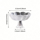 Popxstar  LotusShaped Transparent Dessert Dish Bowl Chinese Aesthetic Tableware Home Kitchen Dessert Fruit Highfooted Tray Tea Tasting Cup