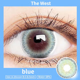 Popxstar  -1 Pair/2PCS 11 Colors Lenses Multi-coloured Contact Lenses for Eyes Comestic Beauty Pupils Myopia Color Lens Blue Gray