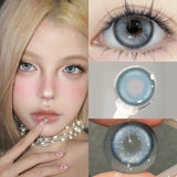 Popxstar  1 Pair Hot Selling Color Contact Lenses With Prescription Myopia Lenses Green Lens for Women Makeup Yearly Fast Shipping