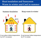 Popxstar Window Sun Shade Film Home Sunshade Protector Pad Aluminum Foil Insulation Film Sunshine Room Anti-UV Sun Protection Film