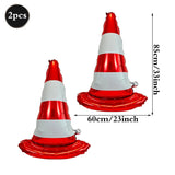 Popxstar  Racing Theme Party Decor Black and White Plaid Wheel Balloon Sport Car Traffic Light Balloon Kids Birthday Racing Party Supplies