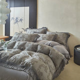 Popxstar  4Pcs Bow Large Tassel Style Bedding Set High Quality Skin Friendly Fabric Bed Sheet/Fitted Sheet Pillowcases Queen King Size