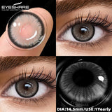 1 Pair Natural Gray Beauty Pupils Color Contact Lenses Yearly Soft Brown Eye Lenses Cosmetic Blue Green Eye Contacts
