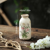 Popxstar  Retro Pastoral Ceramic Vase Home Furnished Ice Cracked Flower Pot Decorative Dry Flower Hydroponic Flower Arrangement Device