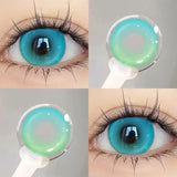 2PCS Cosplay Anime Colored Contact Lenses for Eyes Green Pupils Pink Lenses Beauty Halloween Cosmetics Lenses