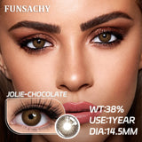 Popxstar  1 Pair Dark Black Color Contact Lenses for Eyes Natural Brown Grey Eye Contacts Beautiful Pupils Makeup Lens Yearly Use