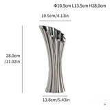 Popxstar  Special-shaped Striped Ceramic Vase Modern and Simple Flower Arrangement High-end and Versatile Home Soft Decoration Ornaments