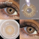 Popxstar Colored Contact Lenses for Eyes 1Pair/2Pcs Yearly Natural Blue Lenses Cosmetic Soft Beautyful Pupils Gray Eye Contacts