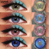 1pair Color Contact Lenses With diopters Purple Pupils Beauty Lenses Makeup Blue Myopia Contacts Cosplay Anime New Style