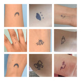 Popxstar Temporary Tattoos Stickers For Women Adult Kids 12 Sheets Small Pattern Water Transfer Stencils Waterproof Fingers Hands Sticker
