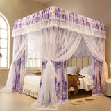 2 Layers Bed Valance Mosquito Net with Frame Dustproof Shading Bed Decoration Curtain 1.2 1.5 1.8 2.0 Bed