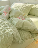 Popxstar Bedroom Sets Bedding Set Queen Size Bed Sheets Set Quilt Cover Schoolgirl Washed Cotton Sheet Free Shipping Beddings Sets Girl
