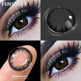 Popxstar  1Pair New Colored Contact Lenses for Eyes Big Black Eye Lens Natural Yearly Cosmetics Beauty Women Men Pupils Fast Ship