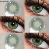 Popxstar Color Contact Lenses Colored Fashion Beauty Lenses for New User Makeup Green Contact High Quality Natural Contact