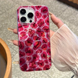 Popxstar  Pink Leopard Print Phone Case For iPhone 17 Pro Max Air 16 15 14 13 12 11 XS X XR 7 8 Plus 16E Shockproof Silicone Bumper Cover