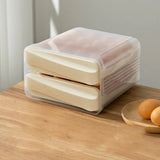 32-Compartment Double-Layer Egg Storage Box Transparent Plastic Refrigerator Storage Box Stable Thickened Egg Fresh-Keeping Box