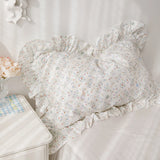 1 Piece Brief Pillowcase Ruffle Design Pillow Cover Floral Printed Princess Pillow Case