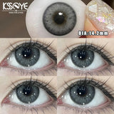 Popxstar  2Pcs Colored Contact Lenses Myopia Degree -0.00 to -8.00 Flower Talk Brown Eyes Beauty Pupil Gray Makeup Soft Lenses