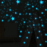 Popxstar 3/50/100pcs Fluorescent Glow the Dark 3D Stars Moon Wall Stickers Kids Baby Rooms Decoration Girls Bedroom Ceiling Home Decor