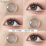 Popxstar  1Pair Natural Brown Gray Contact Lenses for Eyes Fashion Korean Eye Makeup Contacts Beautiful Pupil Yearly Cosmetics