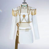 Popxstar KPop Rumi Mira Zoey White Singing Suit Women Halloween Carnival Party Role Playing Outfit Cosplay Costume Wig